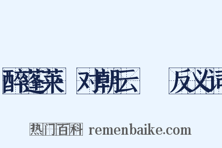 醉蓬莱·对朝云叆叇反义词是什么意思的图片